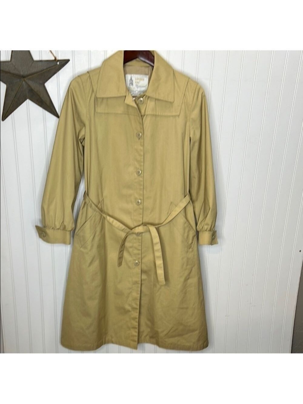 Vintage London Fog Trench Coat Size 6 Petite